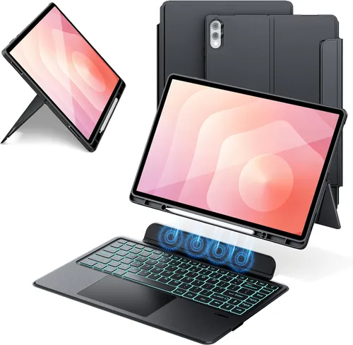 Miniatura 12 de Funda de teclado desmontable magnética para Samsung Galaxy Tab S6 Lite de 10,4 pulgadas 7Color Backlit Bluetooth Trackpad Keyboard