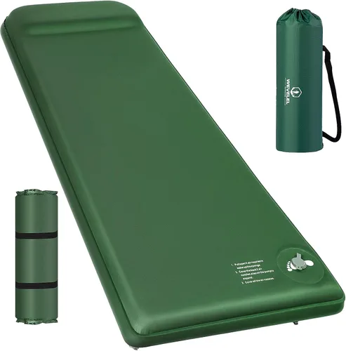 Miniatura 9 de Wevelel Memory Sleeping Pad, 3.1" Ultra-Thick Foam Sleeping Mats for Camping, Easy Inflate&Deflate,9.5 R-Value Insulated Camping Mattress Pad with