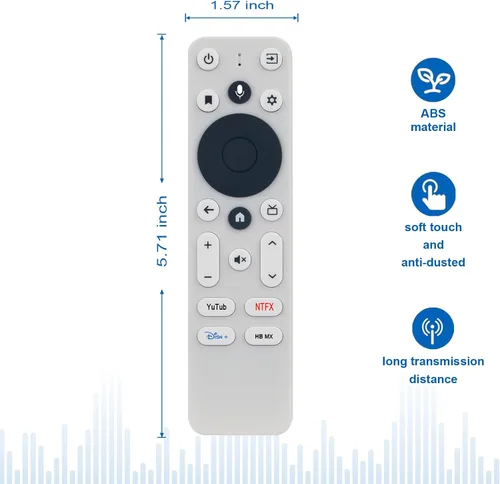 Miniatura 7 de Reemplazo de control remoto de voz compatible con Onn Android TV FHD 4K UHD GEN 2 Stre-Aming Stick Box, y funciona para MECOOL MK2 Smart Box