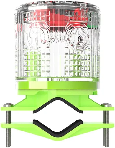 Aolyty Luz de advertencia estroboscópica solar IP54 impermeable LED intermitente luz de seguridad brillante lámpara de advertencia al aire libre
