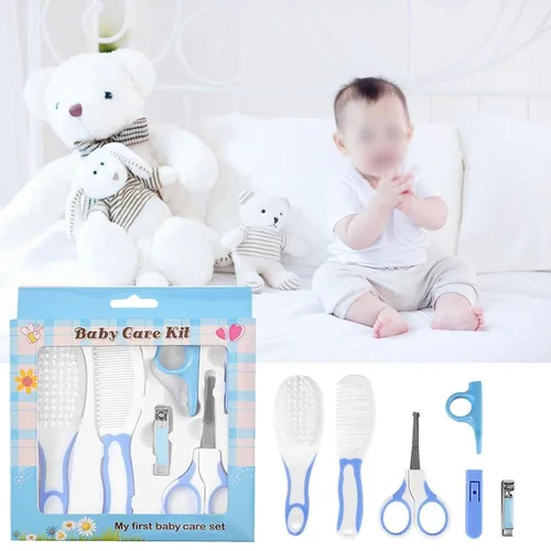 Miniatura 4 de Kit de aseo para bebés, juego portátil de cuidado de seguridad para bebés con cepillo para el cabello, peine cortaúñas, aspirador nasal, etc.