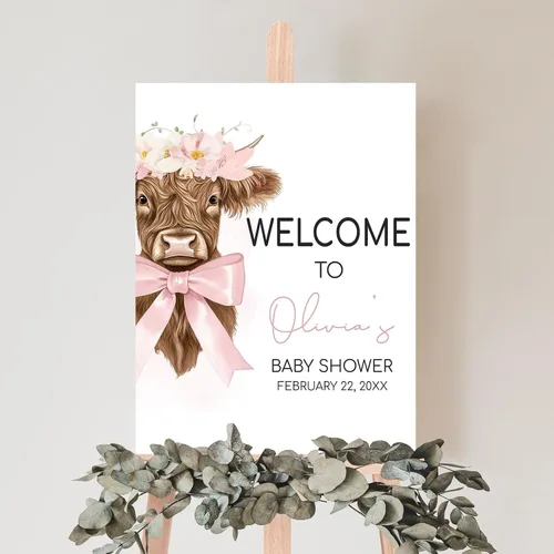 Miniatura 15 de Letrero de bienvenida editable de flores silvestres para baby shower, letrero de mariposa para baby shower, letrero con nombre personalizado