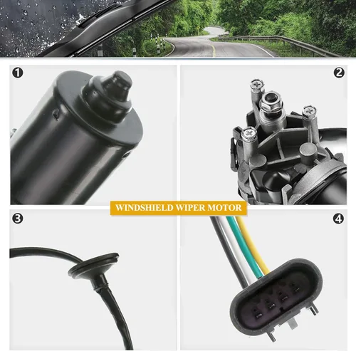 Miniatura 3 de Motor del limpiaparabrisas delantero compatible con Chevy Colorado 2004-2012, GMC Canyon 2004-2012, Isuzu i-280 i-350 2007-2008, i-290 i-370