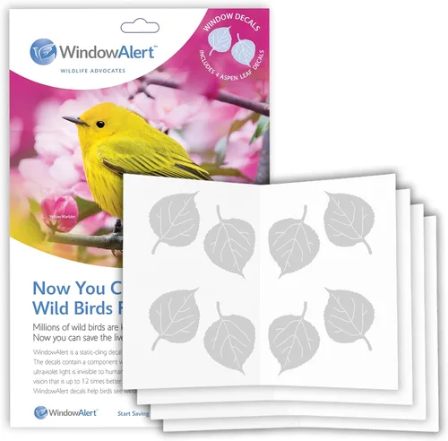 Miniatura 23 de WindowAlert Cobertura Anticolisión de Copo de Nieve - Adhesivo de Ventana UV-Reflectante para Proteger a las Aves Silvestres de Colisiones contra