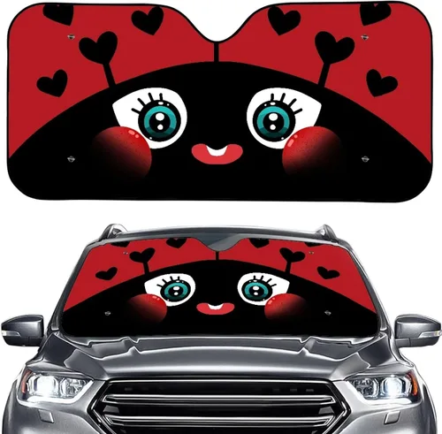 Miniatura 8 de SEANATIVE Parasol divertido para parabrisas de automóvil, protección contra rayos UV, protector de ventana delantera, diseño de ojos enojados