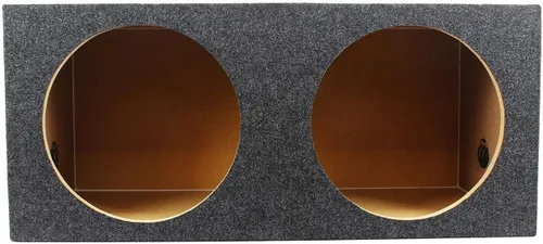 Rockville RD12 Caja de subwoofer sellada doble de 12 pulgadas y 1.25 pies cúbicos, fabricada en EE. UU., MDF de 3/4 pulgadas, alfombra negra de