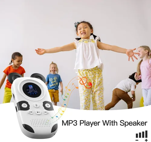 Miniatura 4 de RUIZU Reproductor MP3 de 64GB para Niños, Reproductor de Música Portátil Lindo Panda MP3, Reproductor MP3 para Niños con Bluetooth 5.3, Altavoz