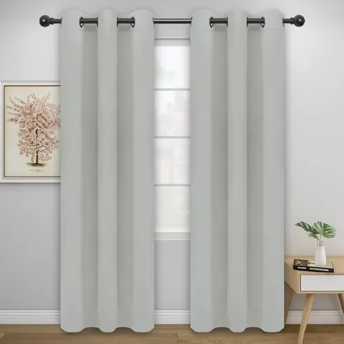 Miniatura 124 de Easy-Going - Cortinas opacas para dormitorio, aislamiento térmico sólido con ojales, cortinas de ventana para reducción de ruido, cortinas