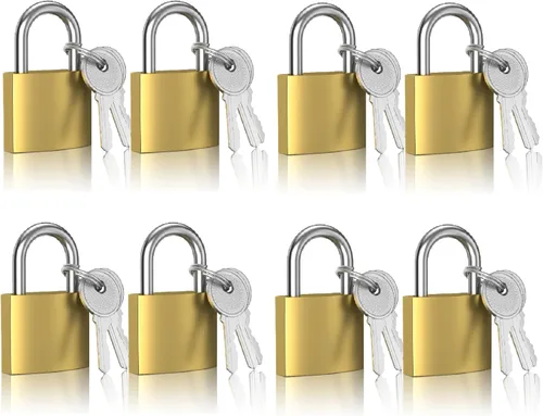 Miniatura 9 de XFJSAK 2 Pack pequeño candado con 3 llaves (llave similar), cerradura de casillero 30mm, cerradura con llave para cobertizos, unidad