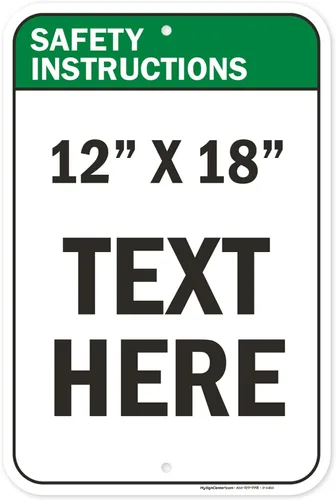 Miniatura 106 de Primer letrero de seguridad personalizado, letrero ANSI, compatible con Osha, 12 x 18 pulgadas, HDPE de 55 mil de grosor