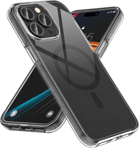 Miniatura 25 de MILPROX Compatible con iPhone 16 Pro Funda – con protector de pantalla – Compatible con MagSafe – Diseño magnético claro transparente – Que no se