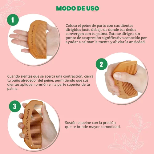 Miniatura 5 de Arrozon Peine de parto para mujeres, bolsa de hospital imprescindible para mamá embarazada, peine de trabajo de parto natural esencial para el parto