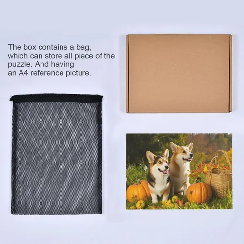 Miniatura 6 de Rompecabezas de perro Welsh Corgi Pembroke de 500 piezas para adolescentes y adultos, 20.5 x 14.9 pulgadas