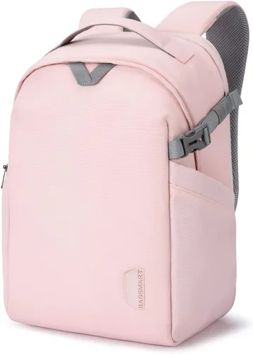 Miniatura 8 de BAGSMART Bolsa para cámara, mochila para cámara, funda para cámara DSLR SLR que se ajusta a laptop de 13.3 pulgadas, mochilas de fotografía Rosa