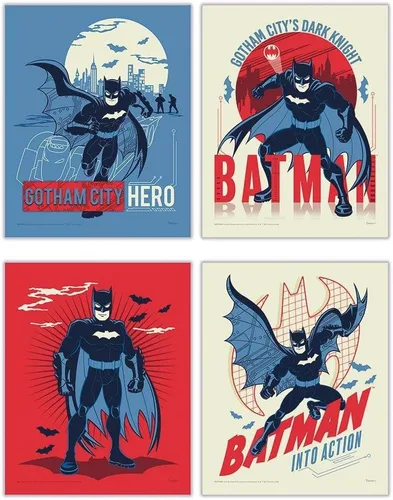 Miniatura 15 de TRENDYPRINT DC Comics – Liga de la Justicia – Alex Ross Art – Mujer Maravilla – Linterna Verde – Superman – Batman – Juego de cuatro arte de pared