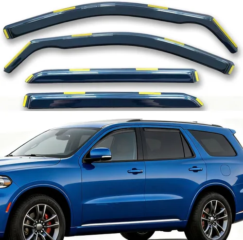 Miniatura 14 de Protectores de lluvia extra duraderos en el canal, viseras de ventana para camioneta Silverado/Sierra 1500 Crew Cab 2019-2026, deflectores