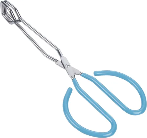 Miniatura 10 de MSY BIGSUNNY - Pinzas de tijera de acero inoxidable de 10 pulgadas, pinzas para alimentos de cocina con mango antideslizante, agarre cómodo, pinzas