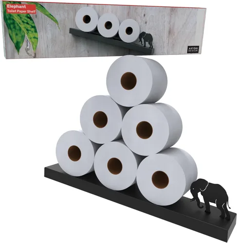 Artori Estante Flotante de Almacenamiento para Papel Higiénico - Decoraciones de Pared de Baño, Soporte de Papel Higiénico de Pared Inclinado,