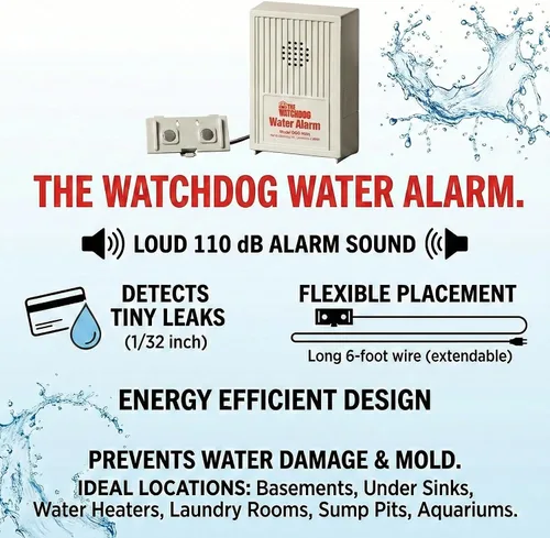 Miniatura 2 de BWD-HWA Basement Watchdog Sensor de agua y alarma para sótanos