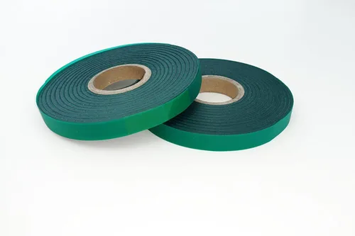 2 rollos – 4 mil de grosor, 300 pies x 1/2 pulgada, 600 pies de cinta elástica total no adhesiva para plantas, estaca de vinilo verde jardín