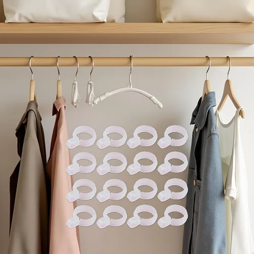 Miniatura 5 de 50 ganchos de plástico blanco a prueba de viento para colgar ropa, gancho con hebilla, ganchos para colgar la ropa, herramienta para colgar barra