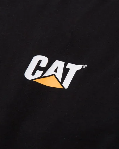 Miniatura 7 de Caterpillar Camiseta de manga larga para hombre con lazo de gestión de alambre en la parte central de la espalda del cuello y logotipo de trabajo