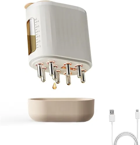 Opuscalp - Masajeador avanzado para el cuidado del cuero cabelludo, cepillo masajeador eléctrico portátil 2 en 1, resistente al agua, rascador de
