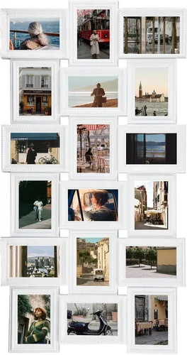 Miniatura 14 de Jerry & Maggie Marcos de fotos de collage de 4 x 6 pulgadas para decoración de pared, collage de 18 aperturas para colgar en la pared para fotos