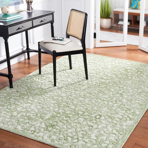 Miniatura 11 de SAFAVIEH Trace Collection - Alfombra decorativa de 2 x 3 pies, marrón y marfil, lana hecha a mano, ideal para zonas de alto tráfico en entrada, sala