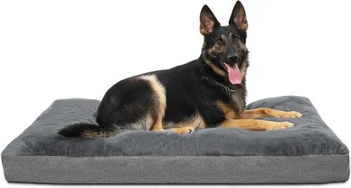 Miniatura 8 de NUPIDA Cama Lavable para Perros Extra Grandes, Cama de Jaula XXL Cojín de Perrera para Mascotas de Felpa con Fondo Antideslizante, Tapete para Gris
