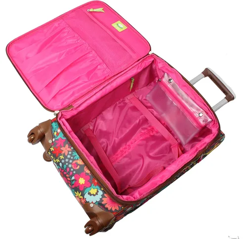 Miniatura 4 de Lily Bloom Maleta expandible con patrón de diseño de 24 pulgadas con ruedas giratorias de 4 ruedas giratorias para mujer, bolsa a cuadros ligera