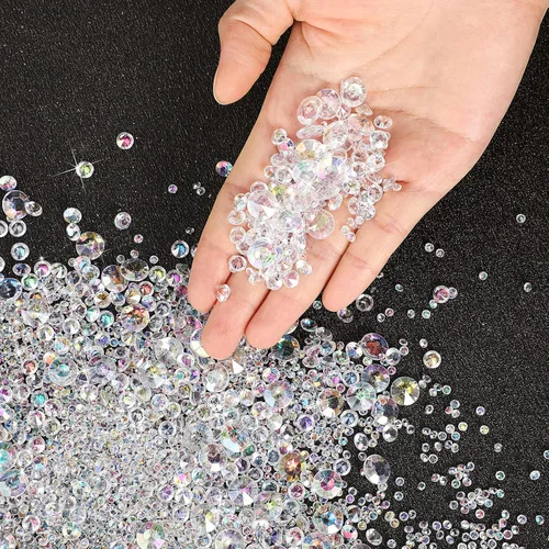Miniatura 4 de Hicarer 7000 piezas de decoración de diamantes brillantes, relleno de jarrón con diamantes brillantes, gemas acrílicas para esparcir en mesa