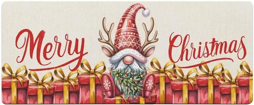 Miniatura 7 de Tapete de baño de gnomos de Navidad para bañera, tapete antideslizante de secado rápido y absorbente, tierra de diatomeas para fregadero de ducha