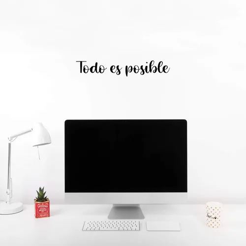 Miniatura 2 de Vinilo adhesivo de pared – Todo Es Posible/Everything's Possible – 3.5 x 20 pulgadas – Adhesivo de moda con cita positiva en español