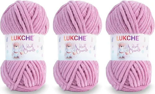 Miniatura 14 de Hilado de chenilla de terciopelo para amigurumi y punto de crochet súper voluminoso 100 gr (69,0 m) (Grosor del hilo 8 mm) (Verde espárrago) 1