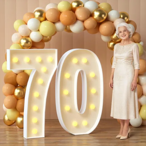 Miniatura 59 de imprsv Letras de marquesina iluminadas, letras de mosaico de 1.2 m con luz para decoración de baby shower, graduación, gran J para decoraciones