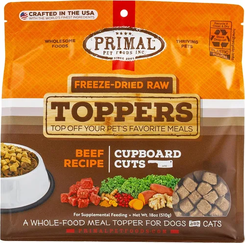 Miniatura 12 de Complementos de Comida para Perros y Gatos Primal, Cupboard Cuts, Mezcladores de Comidas Sin Granos con Probióticos, Golosinas Crudas Liofilizadas