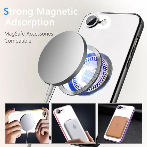 Miniatura 226 de Misscase Funda magnética con purpurina para iPhone 11 compatible con MagSafe, protección completa, delgada, a prueba de golpes, antiarañazos