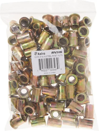 Miniatura 4 de Astro Pneumatic Tool RN516 - Tuercas remachadoras de acero (100 piezas)