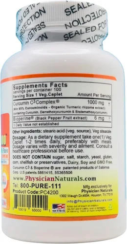 Miniatura 2 de Super Curcumin 1000 con Bioperine 1000mg - 100 cápsulas