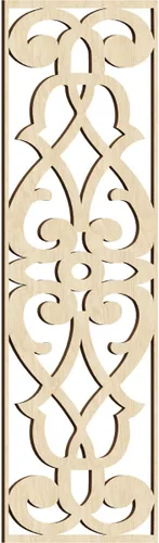 Miniatura 107 de 9 3/8"W x 24 3/8"H x 1/4"T Bellaire Decorativos Paneles de pared de madera calado, abedul