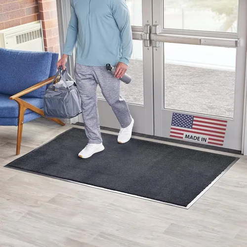 Miniatura 14 de Consolidated Plastics Tapete económico para interiores y exteriores con parte trasera de goma antideslizante, absorbe el agua, alfombra resistente