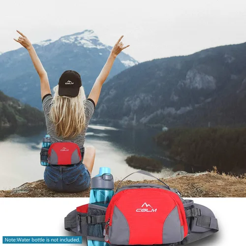 Miniatura 7 de Riñonera de senderismo con soporte para botella de agua para hombres y mujeres al aire libre, caminar, correr, lumbar, para iPhone, iPod, Samsung
