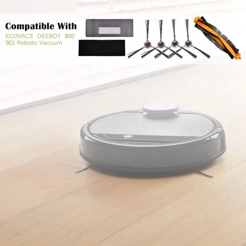 Miniatura 4 de Kit de filtro y cepillo de repuesto para ECOVACS DEEBOT 900 901 Aspiradora robótica Accesorios Piezas