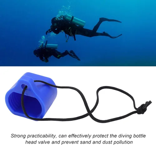 Miniatura 4 de BORDSTRACT Tapa de válvula de tanque de buceo, tapa de tapón de tanque de buceo de goma roscada, protector universal de tapa de válvula de tanque