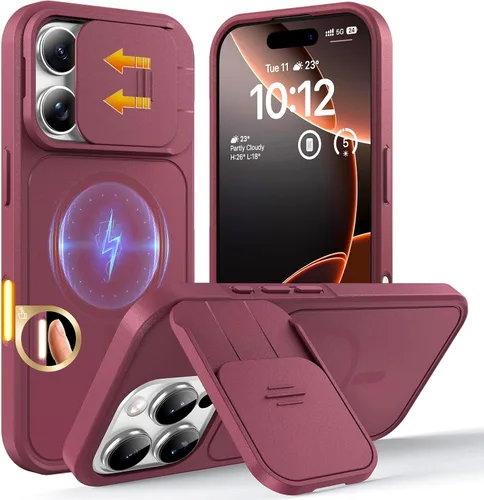 Miniatura 138 de TOCOL Funda para iPhone 11, compatible con Magsafe, protección completa de cámara, imanes integrados, protección contra caídas, funda translúcida