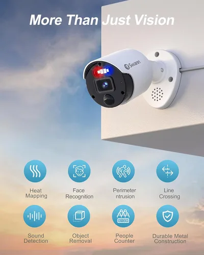 Miniatura 5 de Cámara NVR adicional para seguridad del hogar Swann Bullet, PoE, video de 12MP Mega HD, vigilancia CCTV cableada interior y exterior, visión