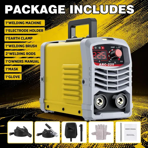 Miniatura 7 de Soldador de palo de 225 amperios, máquina de soldar, máquina de soldadura portátil, soldador inversor de 110 V, con control sinérgico, IGBT