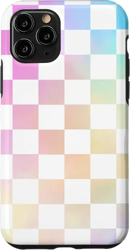 Miniatura 29 de Pastel Rainbow Checkerboard Checker Checked Pattern Case for iPhone 17