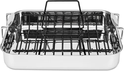 Miniatura 11 de Viking 3 capas Estante para asar con antiadherente de acero inoxidable, 16 inch by 13 inch